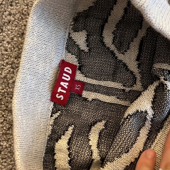 STAUD Maltese zebra print midi Skirt - Picture 7 of 10